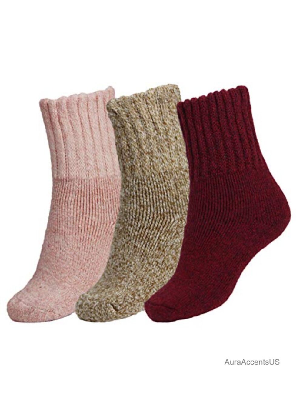 Womens Thick Warm Wool Socks Calf Length Winter Boot Socks